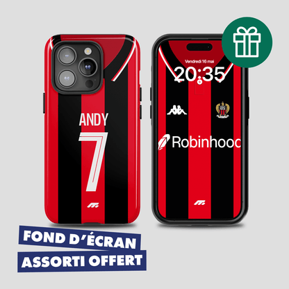 Coque OGC Nice football personnalisable pour téléphone