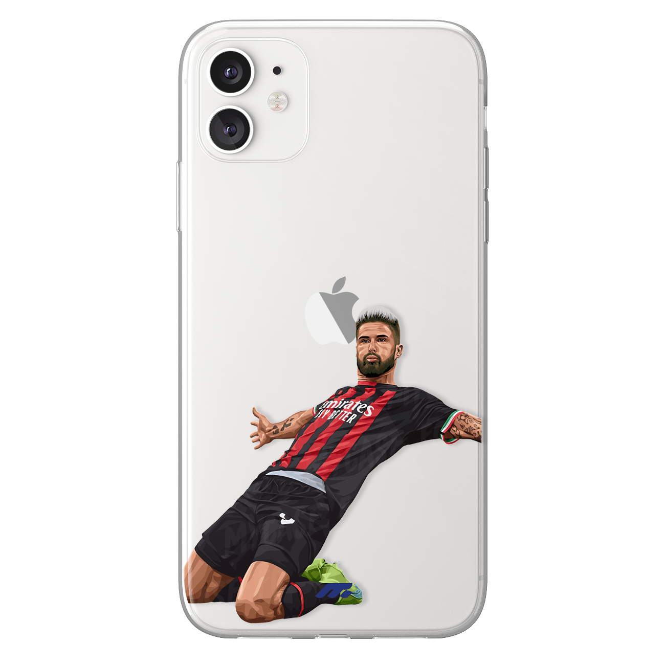 Coque de Olivier Giroud avec AC Milano, Etui de téléphone de Football