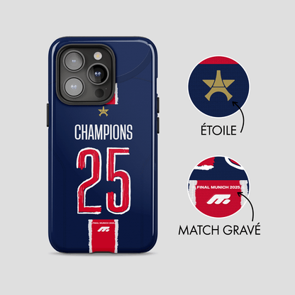 Coque PSG football personnalisable pour téléphone