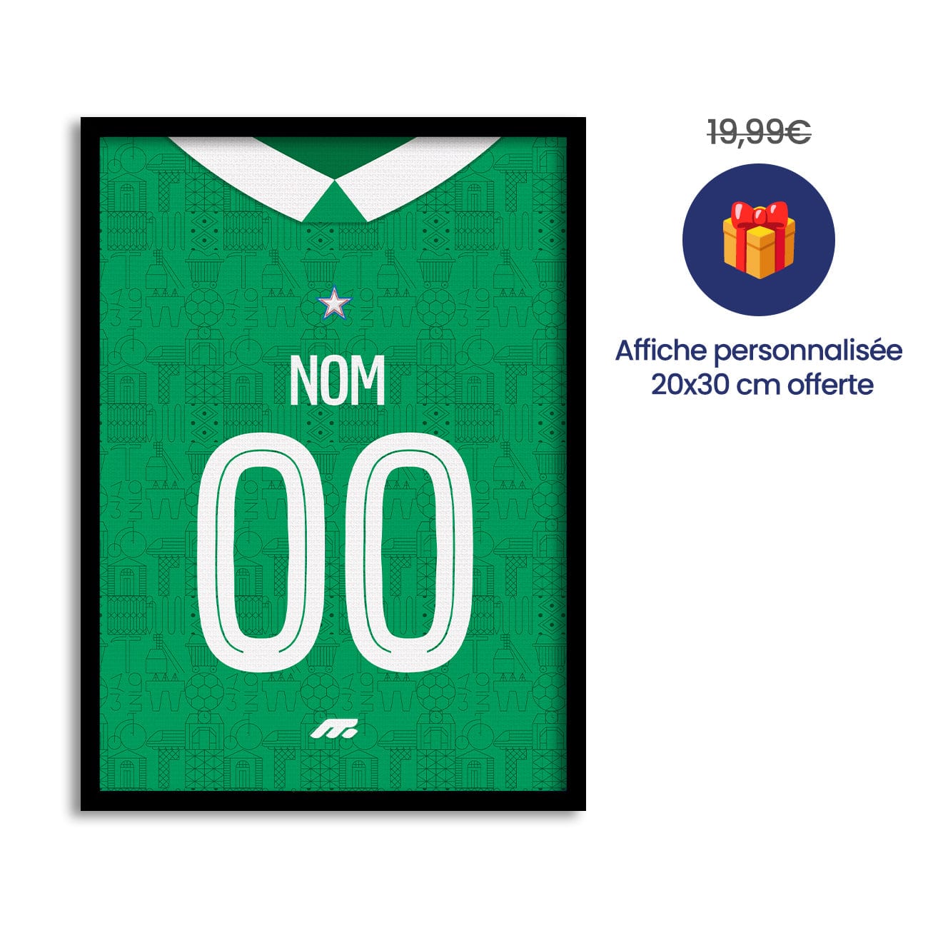 Pack SAINT-ÉTIENNE personnalisé de football