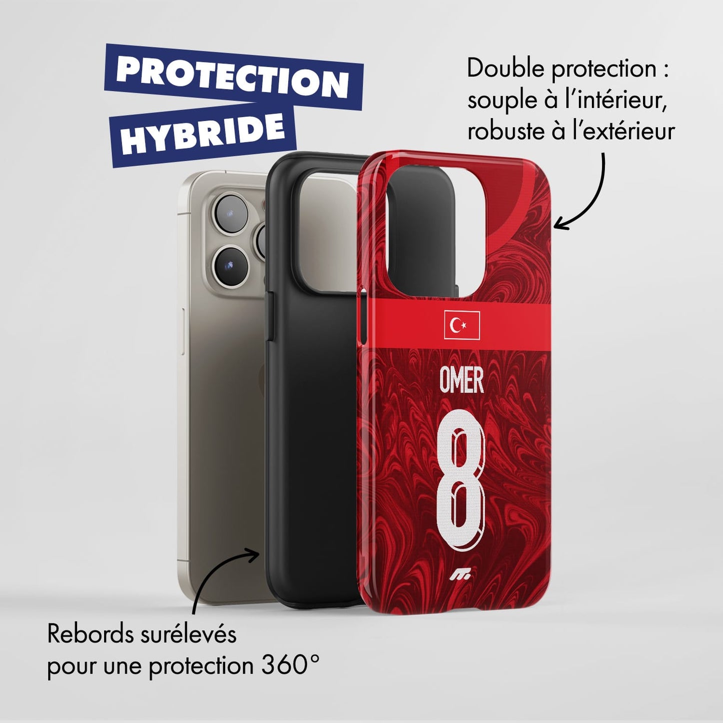 Coque de téléphone Equipe De Turquie personnalisé de football