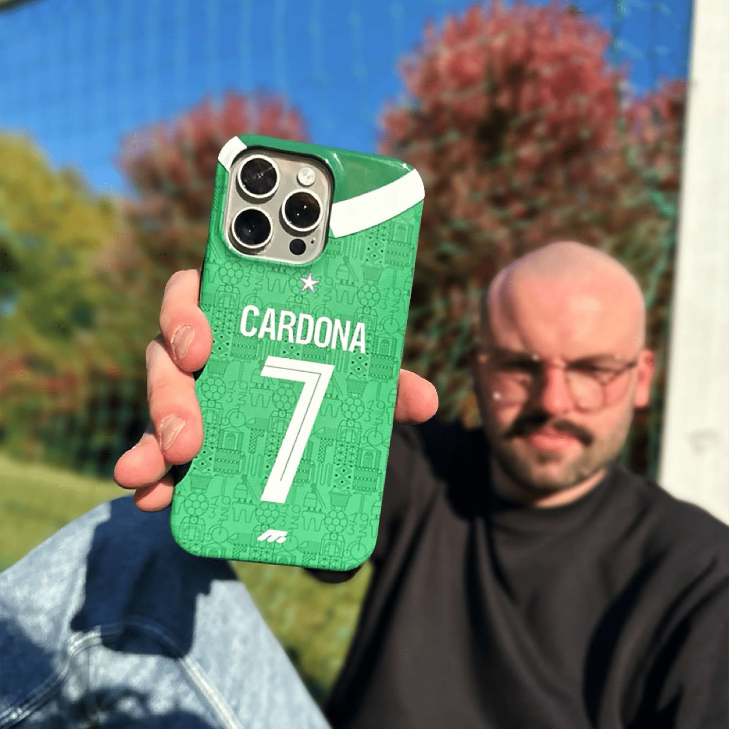 Coque de téléphone As Saint-Etienne personnalisé de football