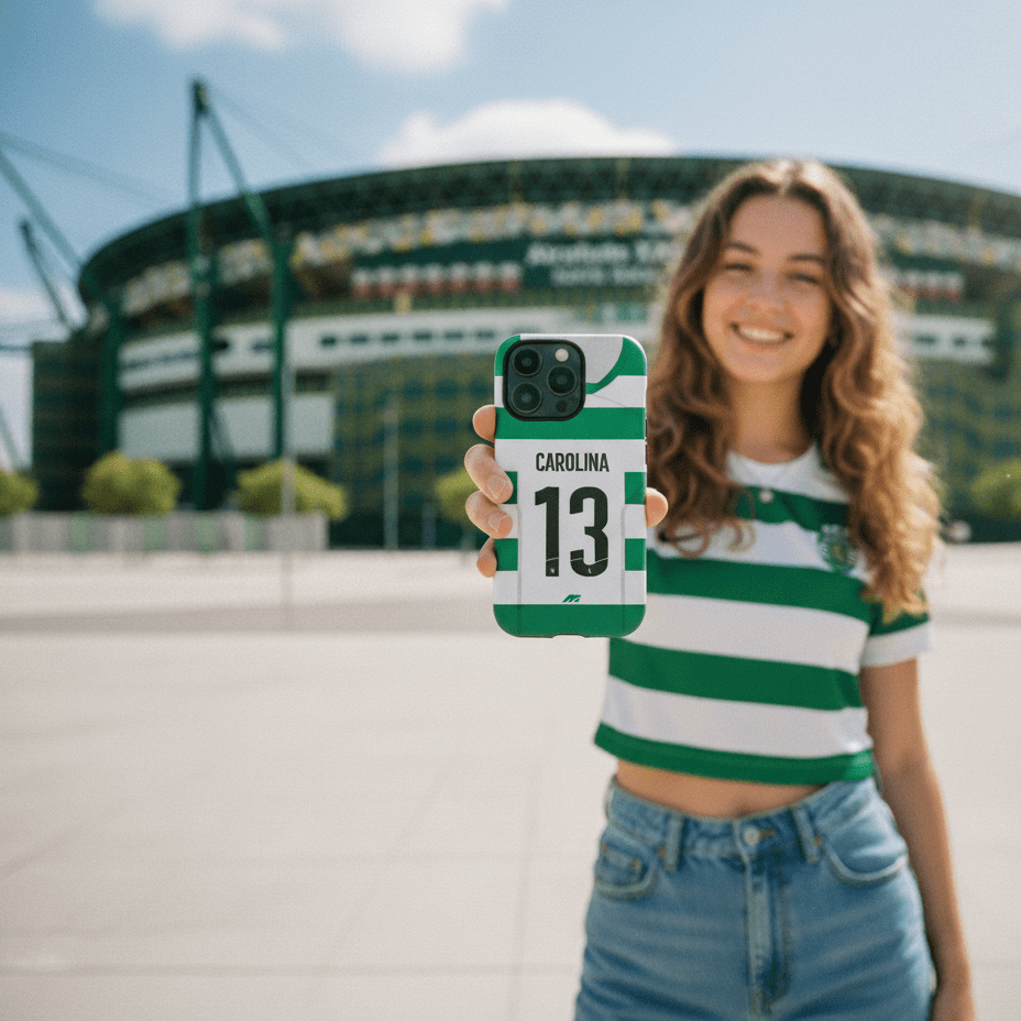 Coque de téléphone Sporting Portugal personnalisé de football