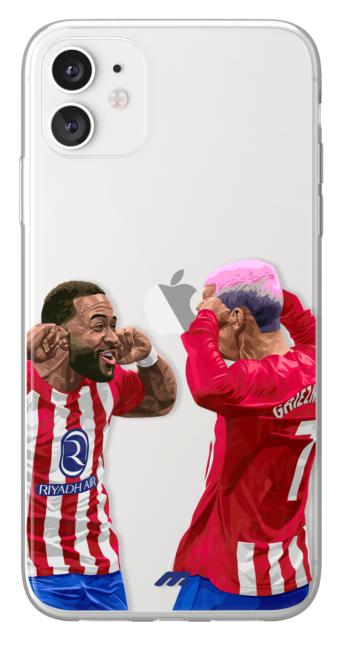 Coque de Memphis & Grizou avec Atletico Madrid, Etui de téléphone de Football