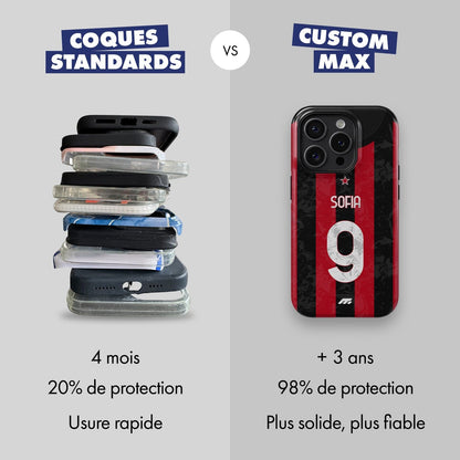 Coque AC Milan football personnalisable pour téléphone 