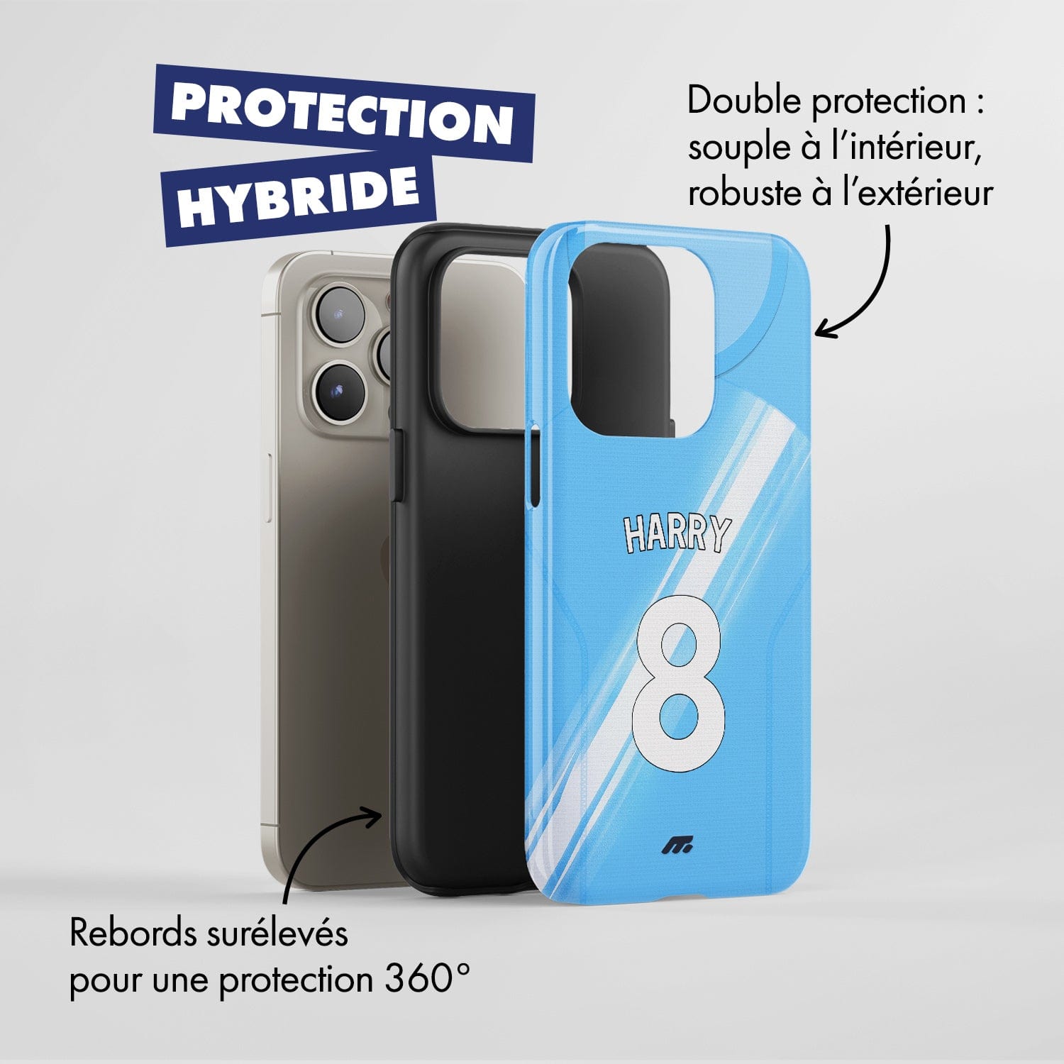 Coque Manchester City football personnalisable pour téléphone 