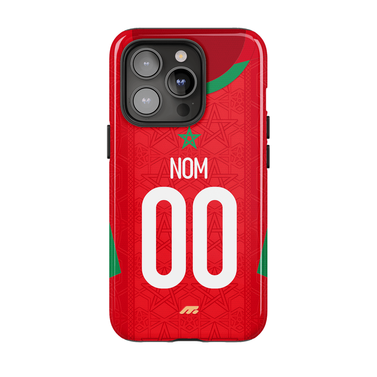 Coque Maroc football personnalisable pour téléphone - iPhone, Samsung, Google, Xiaomi, Oppo