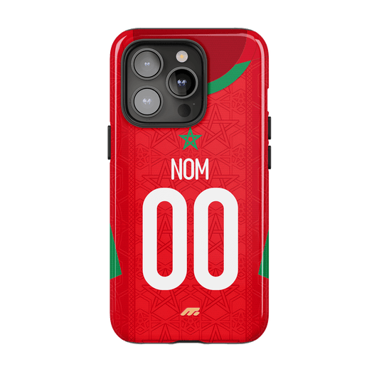 Coque Maroc football personnalisable pour téléphone - iPhone, Samsung, Google, Xiaomi, Oppo