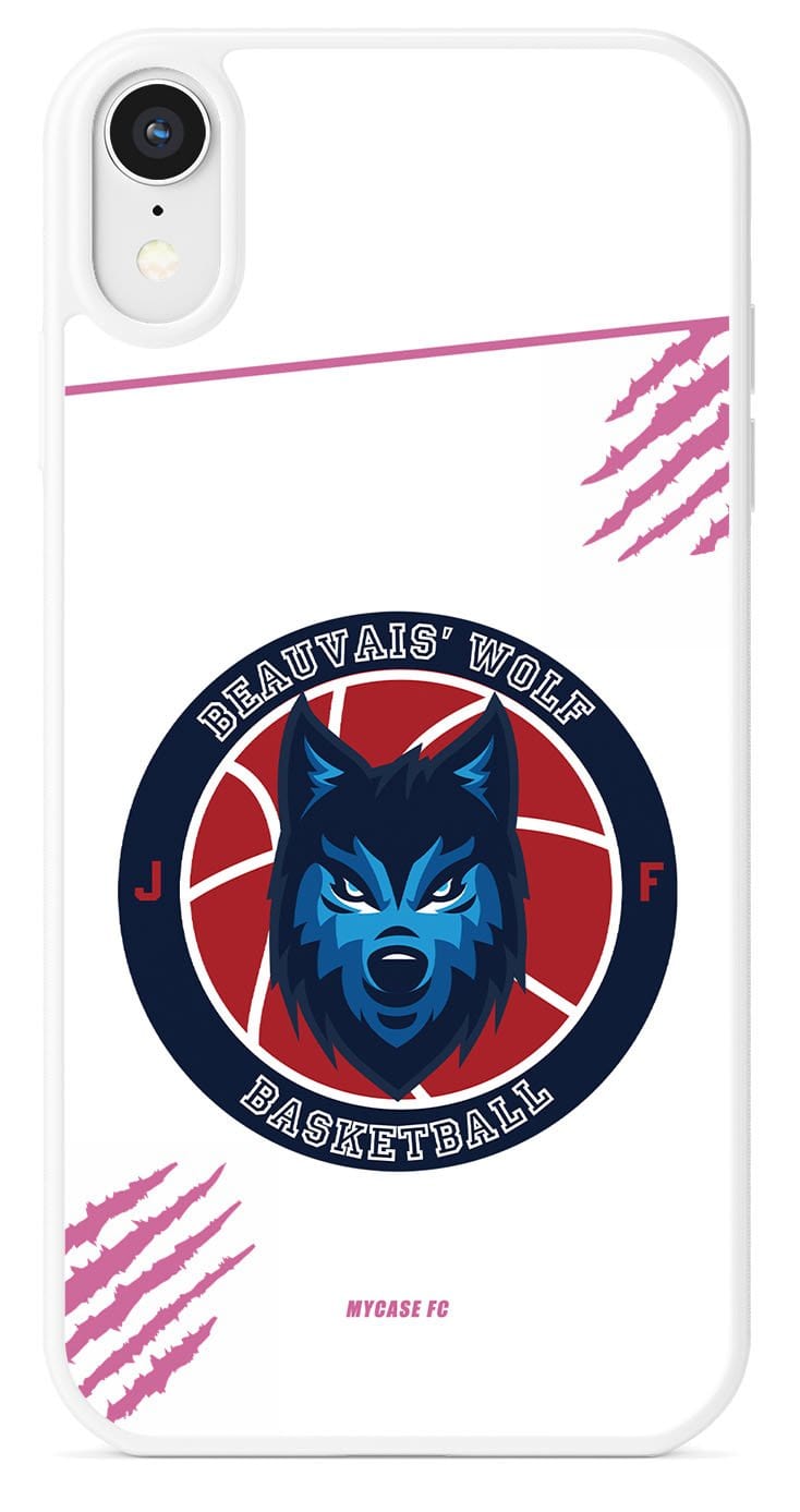 Coque de téléphone BEAUVAIS WOLF BASKET FÉMININES EXTÉRIEURE AVEC LOGO