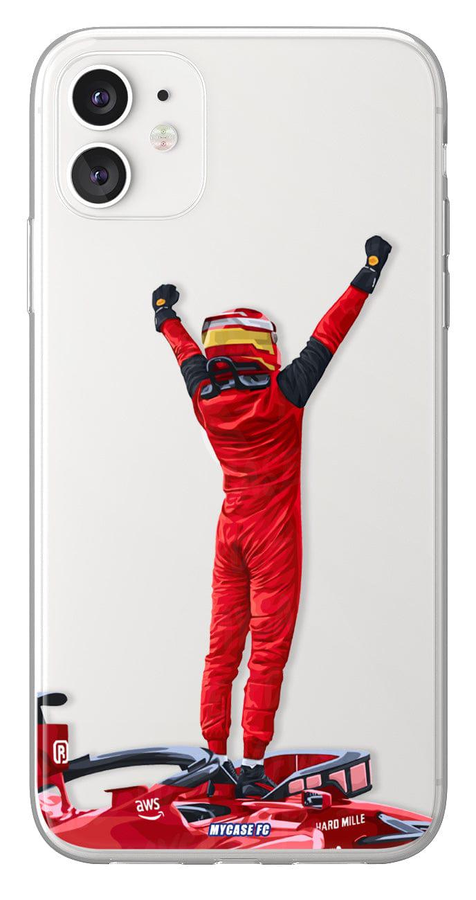 Coque de Carlos Sainz avec Ferrarri, Etui de téléphone de Formule 1