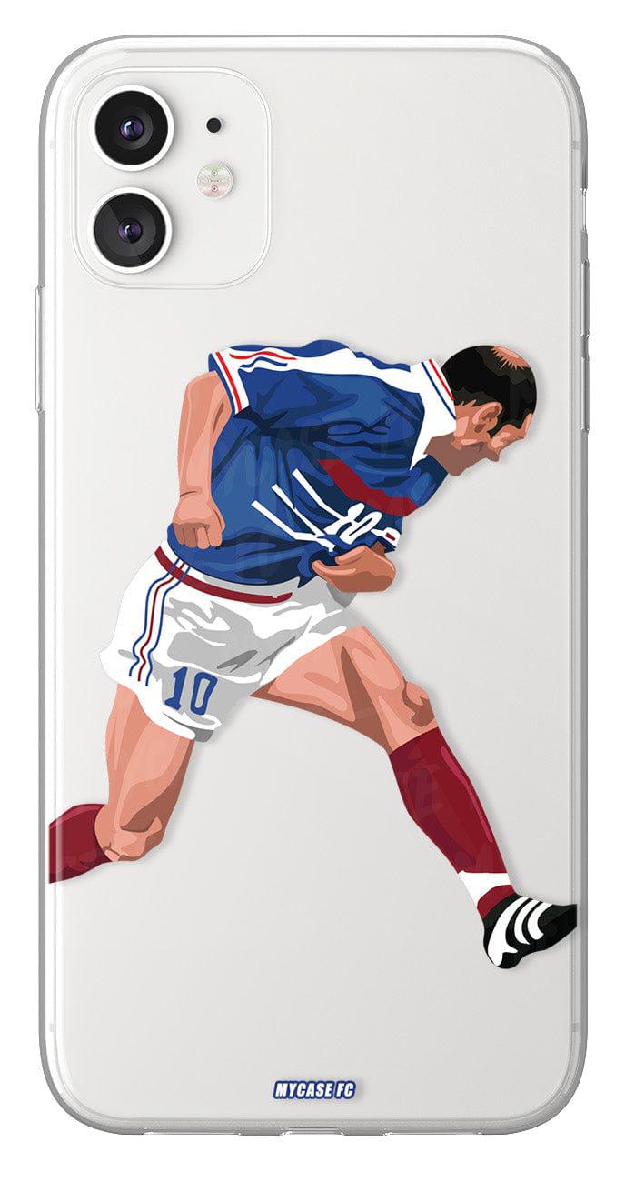 Coque de Zinedine Zidane avec Equipe de France, Etui de téléphone de Football