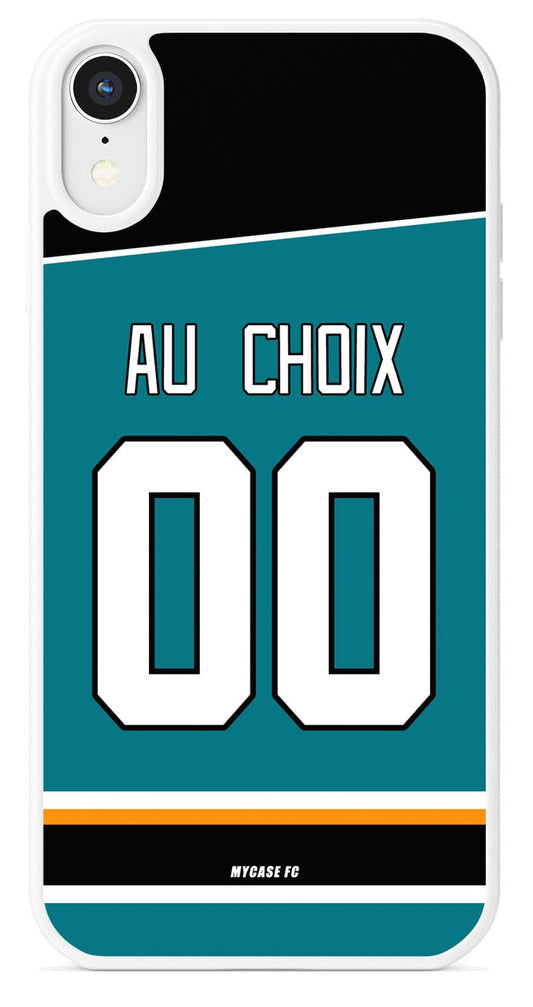Coque Sharks de San José football personnalisable pour téléphone - iPhone, Samsung, Google, Xiaomi, Oppo